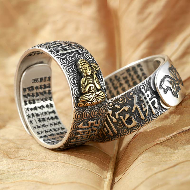 Nimara Ritual Chinese Zodiac Natal Buddha Wealth Luck Adjustable Ring