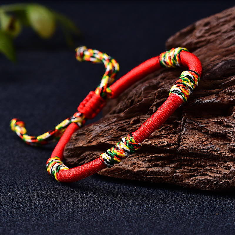 Nimara Ritual Tibetan Handmade Colorful King Kong Knot Lucky Protection Braid String Bracelet