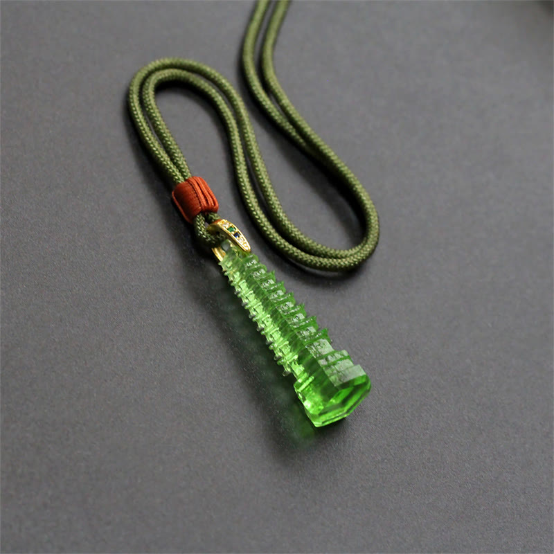 Nimara Ritual Liuli Ancient Pagoda Wisdom Necklace