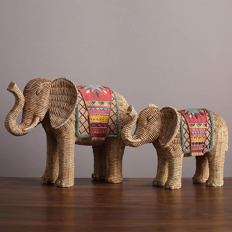 Nimara Ritual Elephant Resin Wisdom Wealth Home Decoration