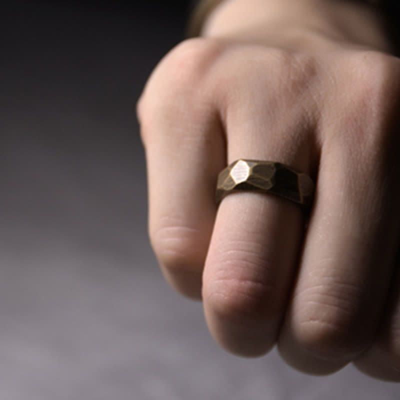 Nimara Ritual Tibetan Simple Design Copper Wealth Ring