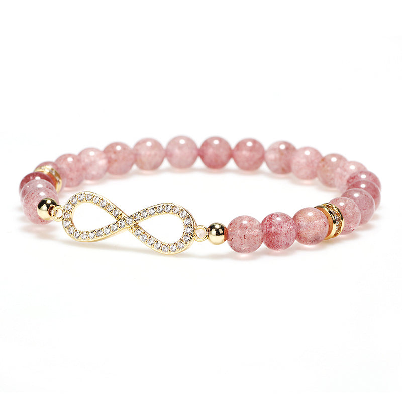 Nimara Ritual Natural Strawberry Quartz Positivity Healing Bracelet