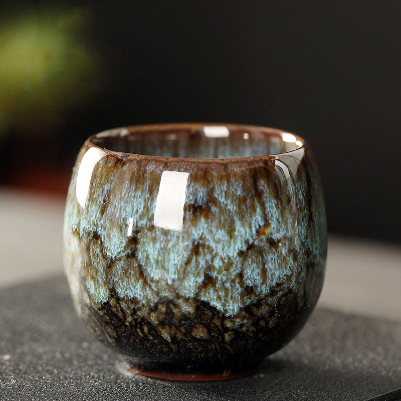 Nimara Ritual Simple Multicolored Kiln Change Chinese Jianzhan Ceramic Teacup Kung Fu Tea Cup 110ml