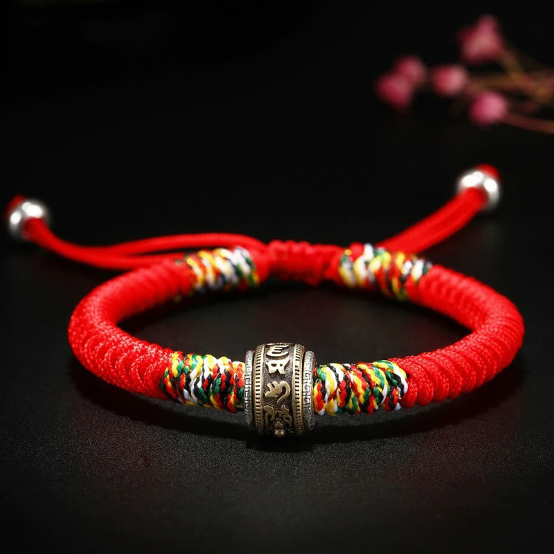 Nimara Ritual 925 Sterling Silver Om Mani Padme Hum King Kong Knot Faith Bracelet