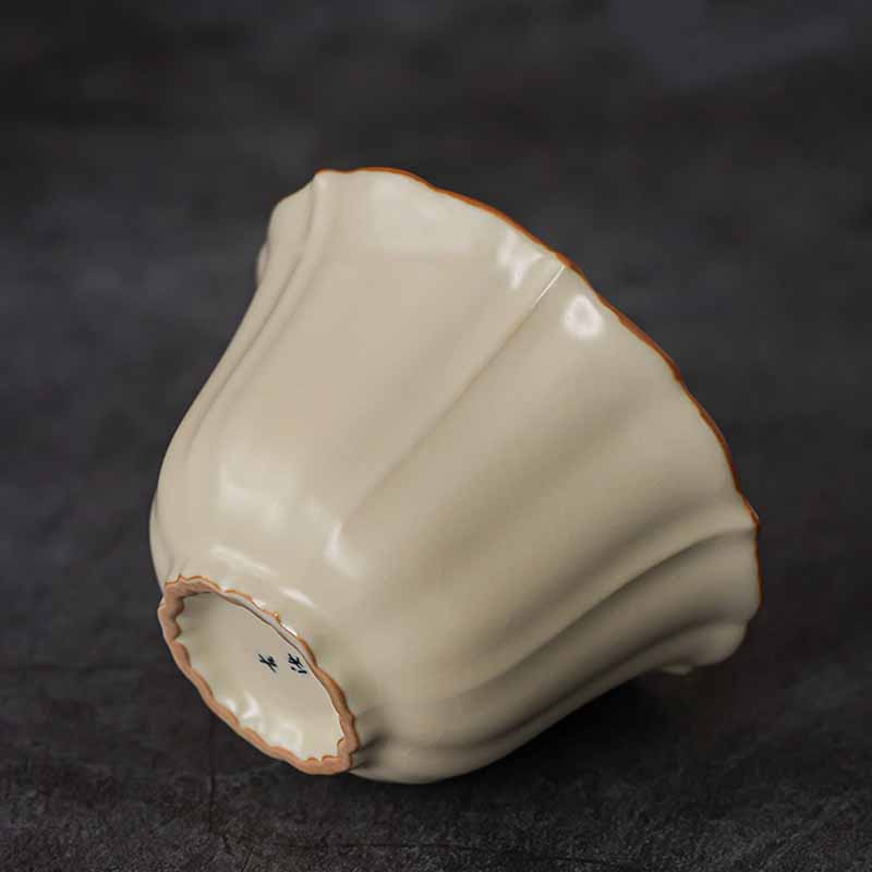 Nimara Ritual Beige Plum Blossom Shape Peach Branch Ceramic Gaiwan Sancai Teacup Kung Fu Tea Cup With Lid