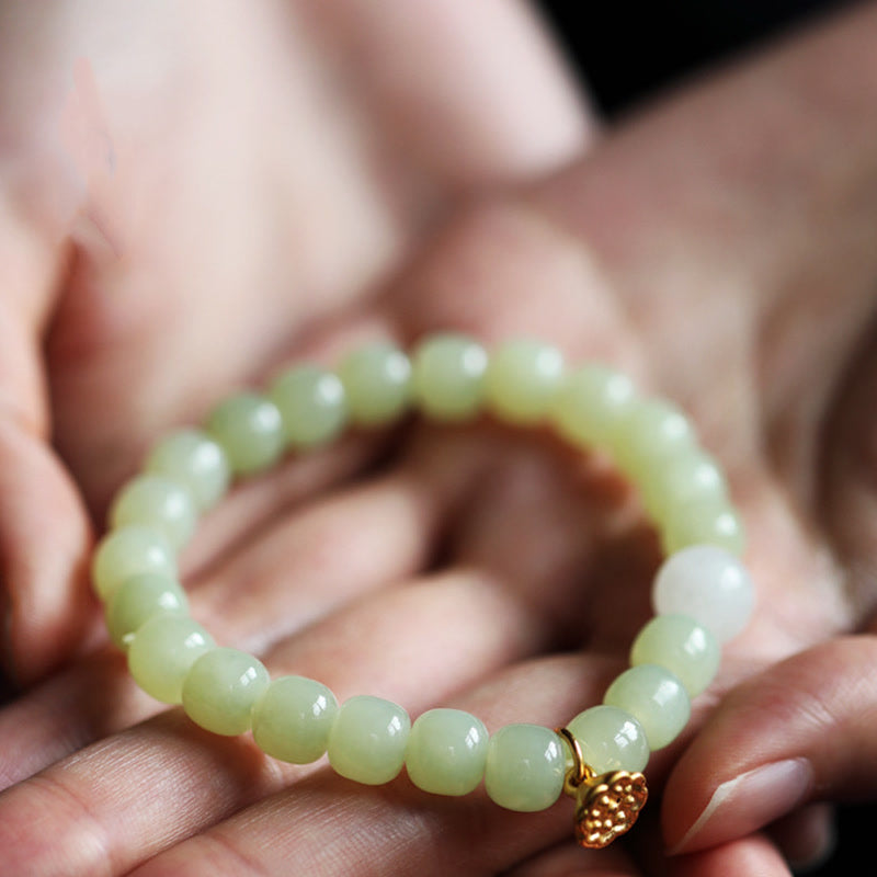Nimara Ritual Jade Lotus Abundance Adjustable Bracelet