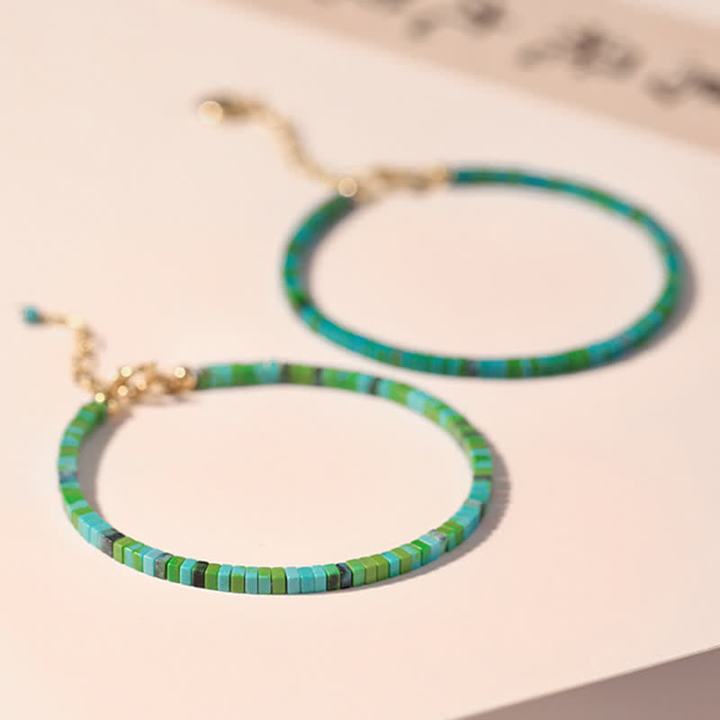 Nimara Ritual Turquoise Beaded Friendship Strength Chain Bracelet