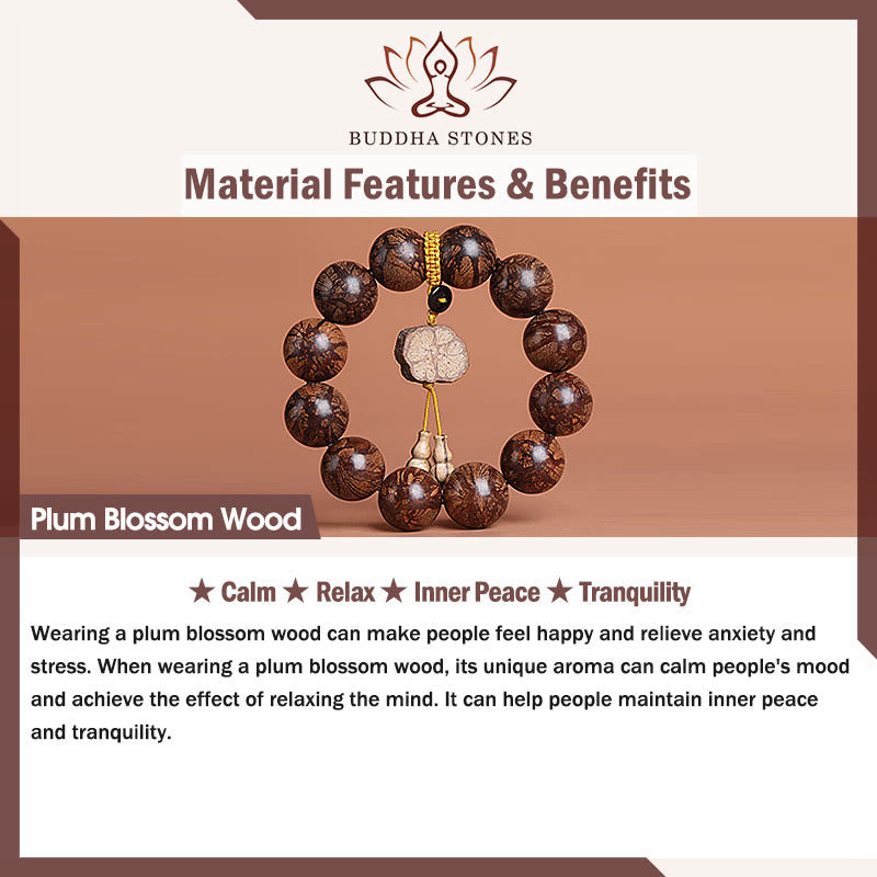 Nimara Ritual Plum Blossom Wood Inner Peace Bracelet