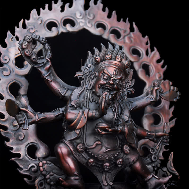 Nimara Ritual Tibet Mahakala Bodhisattva Figurine Compassion Copper Statue Decoration