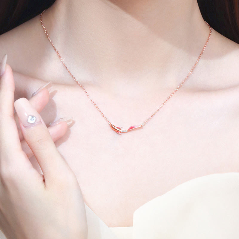 Nimara Ritual 925 Sterling Silver Koi Fish Luck Zircon Prosperity Necklace Pendant