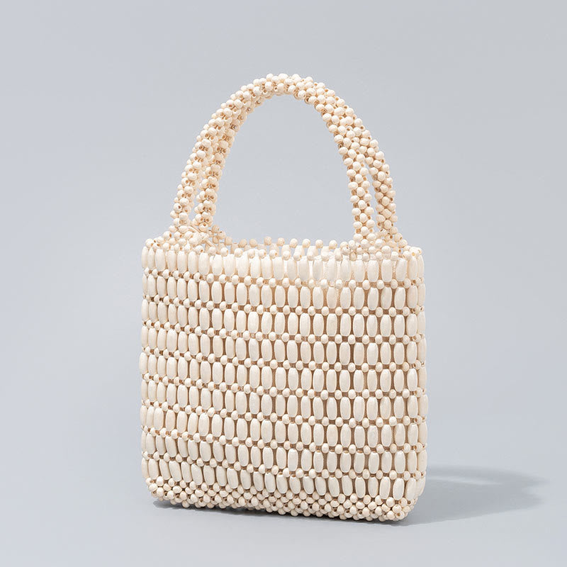 Nimara Ritual Hand-woven Wooden Beads Handbag