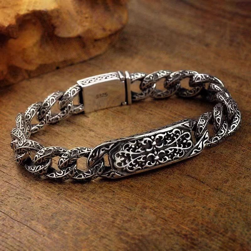 Nimara Ritual Vintage Patterns Engraved Healing Bracelet