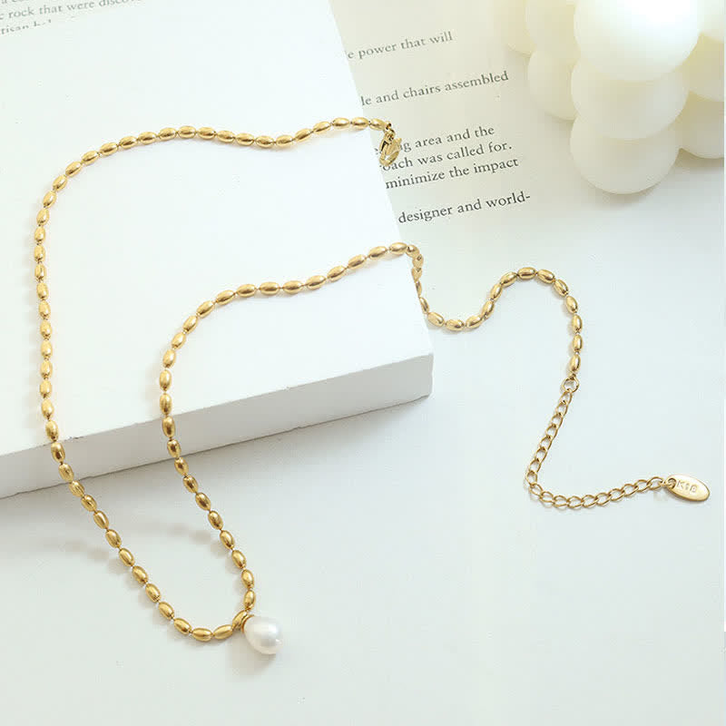 Nimara Ritual Pearl Bead Peace Necklace Pendant
