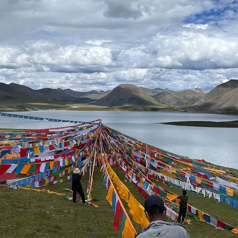 Nimara Ritual Tibetan 5 Colors Windhorse Auspicious Outdoor 25 Pcs Prayer Flag
