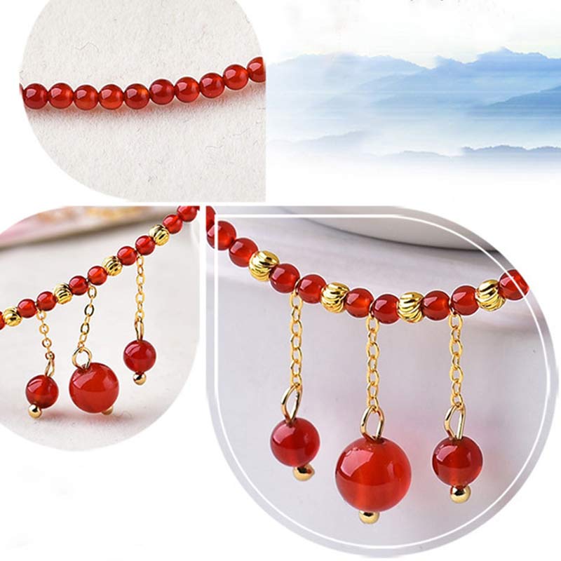 Nimara Ritual Red Agate Confidence Calm Anklet