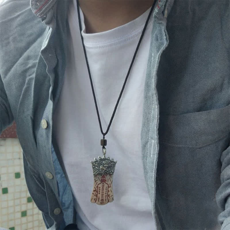 Nimara Ritual FengShui Bagua PiXiu Cinnabar Balance Necklace Pendant