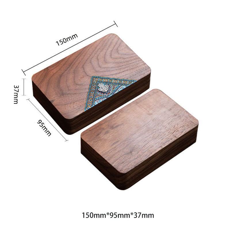 Nimara Ritual Vintage Handmade Black Walnut Wood Jewelry Storage Box Wooden Gift Box