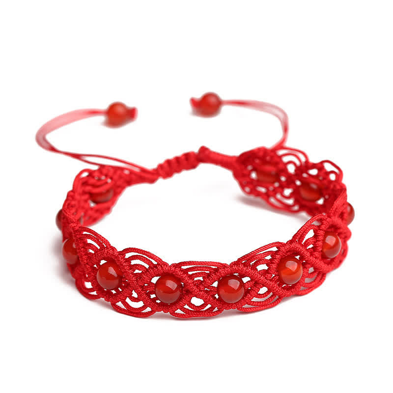 Nimara Ritual Red Agate Confidence Red String Bracelet