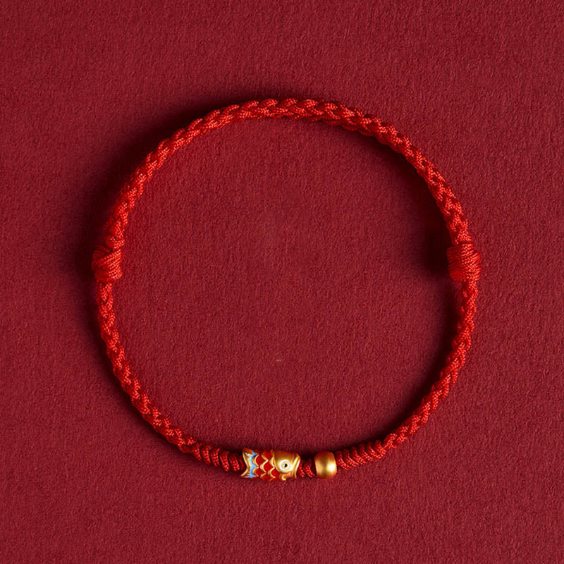 Lucky Koi Fish Success Braided Rope Bracelet