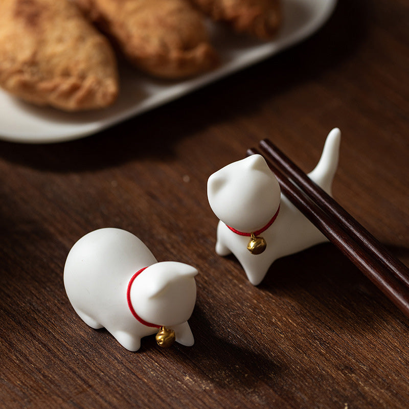 Nimara Ritual Mini Small Cute Cat Tea Pet Ceramic Home Desk Figurine Decoration