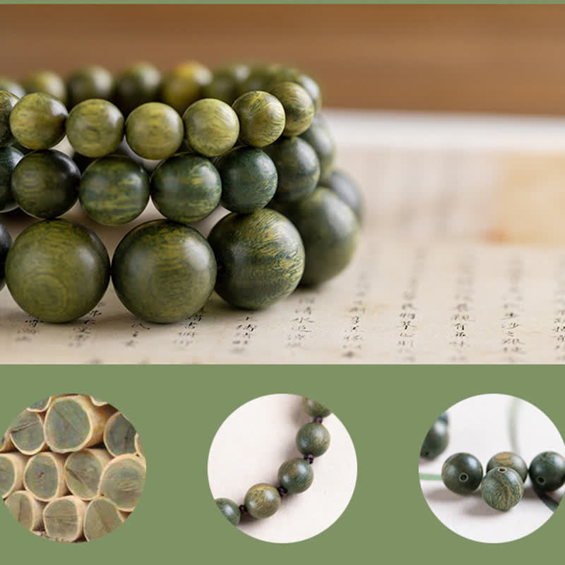 Nimara Ritual Tibetan Green Sandalwood Soothing Cure Bracelet