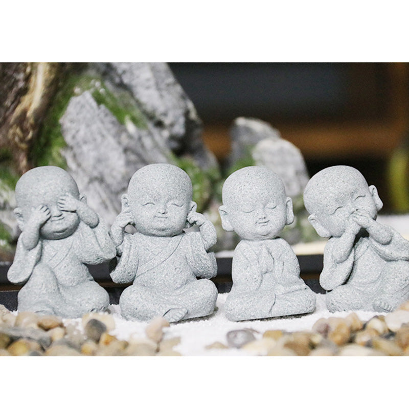 Nimara Ritual Meditation Prayer Monk Buddha Statue Serenity Home Decoration