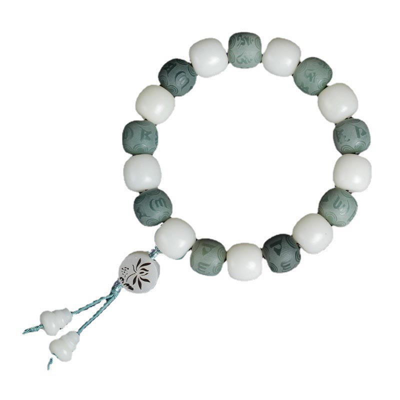 Nimara Ritual White Bodhi Six True Words Protection Bracelet