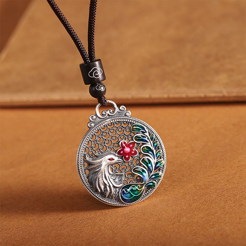 Nimara Ritual 990 Sterling Silver Phoenix Luck Protection Necklace Pendant