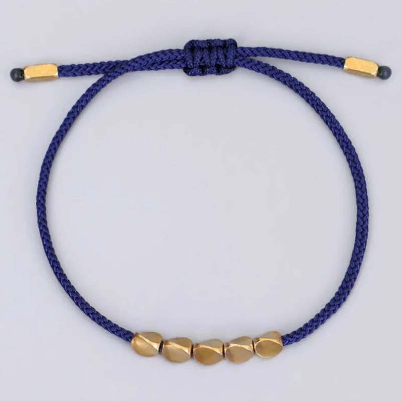Nimara Ritual 3 PCS Tibetan Copper Beads Healing Protection Luck Bracelet Set