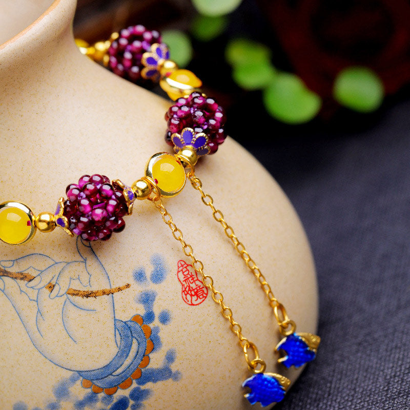 Nimara Ritual Tibetan Garnet Calm Bracelet