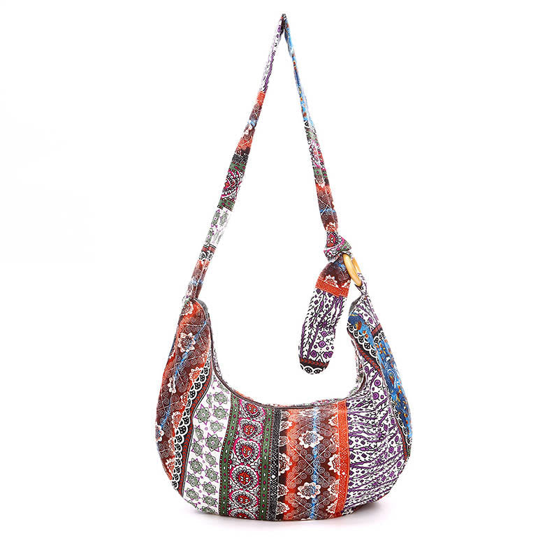 Nimara Ritual Cotton Stripes Print Crossbody Bag Shoulder Bag