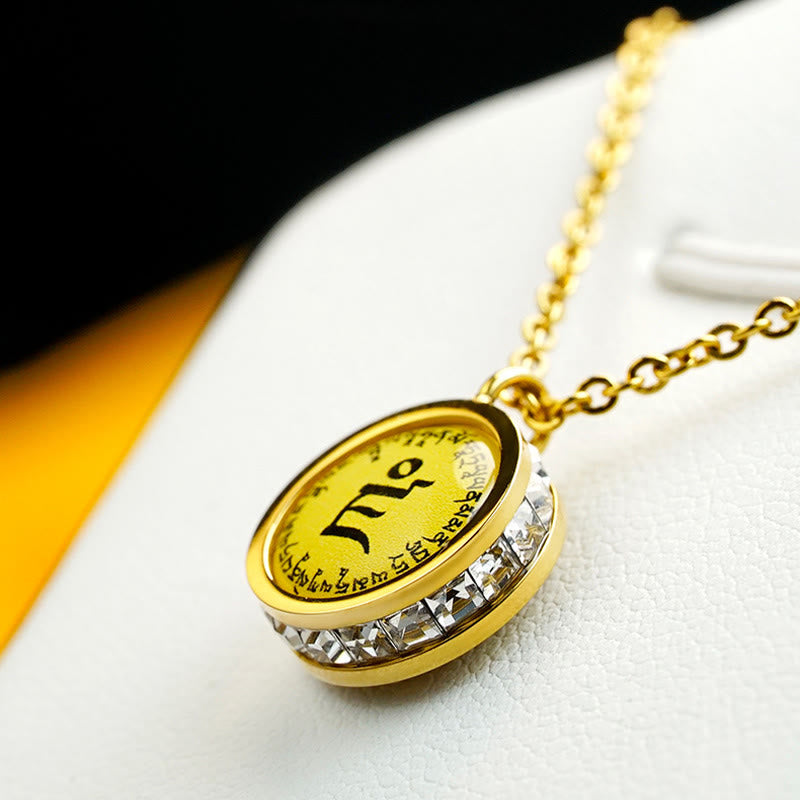 Nimara Ritual Tibetan Yellow God Of Wealth Green Tara Buddha Serenity Titanium Steel Necklace Pendant