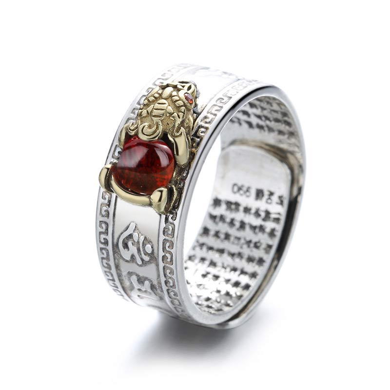 Nimara Ritual Red Agate PiXiu Wealth Ring
