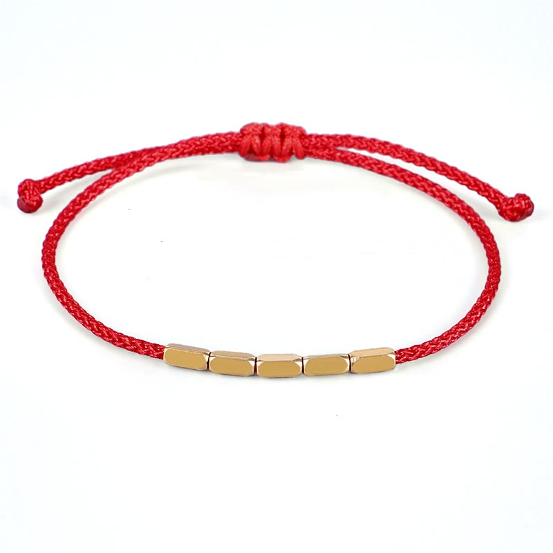 Nimara Ritual Handcrafted Copper Bead Protection Braided String Bracelet