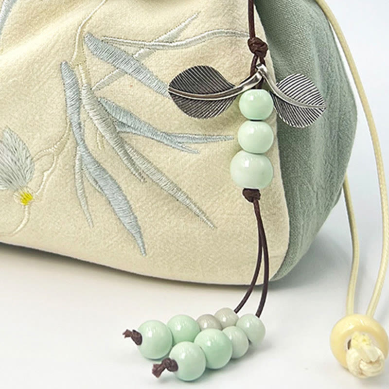 Nimara Ritual Suzhou Embroidery Lotus Epiphyllum Magnolia Cotton Linen Tote Crossbody Bag Shoulder Bag Handbag