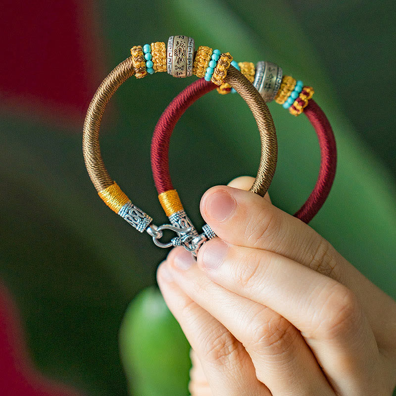 Nimara Ritual Handmade Tibetan Amulet King Kong Knot Luck Protection Braided Bracelet