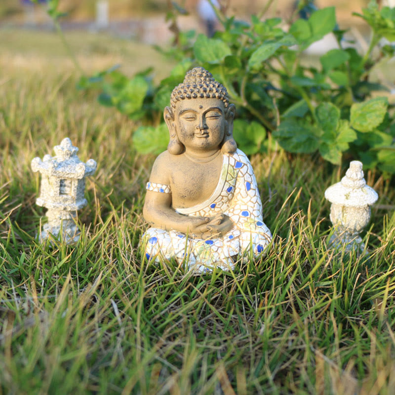 Nimara Ritual Meditating Zen Buddha Serenity Resin Statue Figurine Home Decoration
