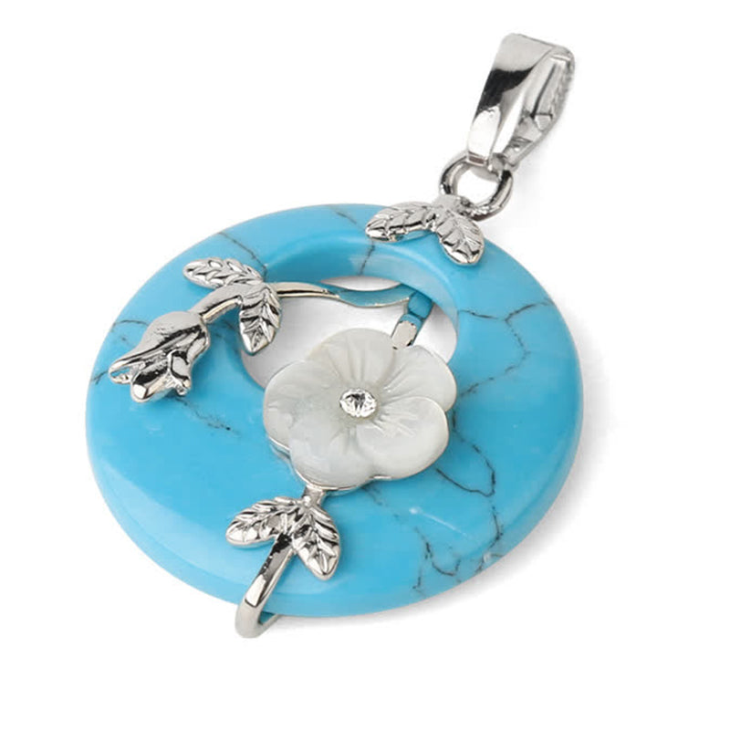 Nimara Ritual Various Crystal Amethyst Green Aventurine Flower Healing Necklace Pendant
