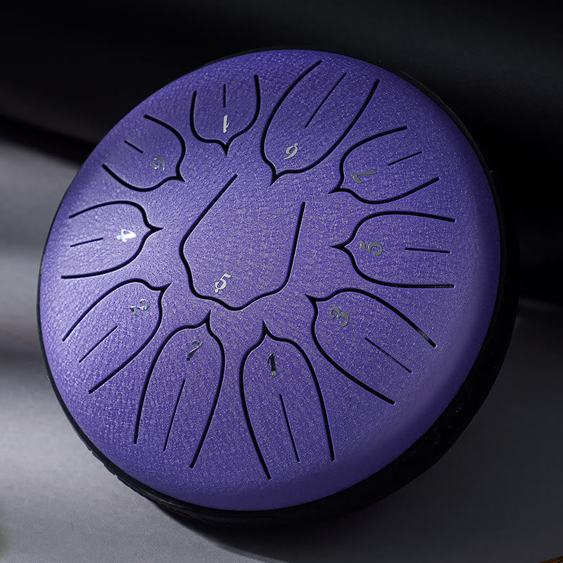 Nimara Ritual Steel Tongue Drum Sound Healing Meditation Yoga Lotus Drum Kit 11 Note 6 Inch