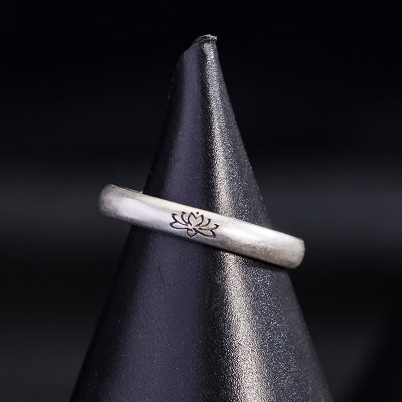 Nimara Ritual 925 Sterling Silver Lotus Flower Enlightenment Ring