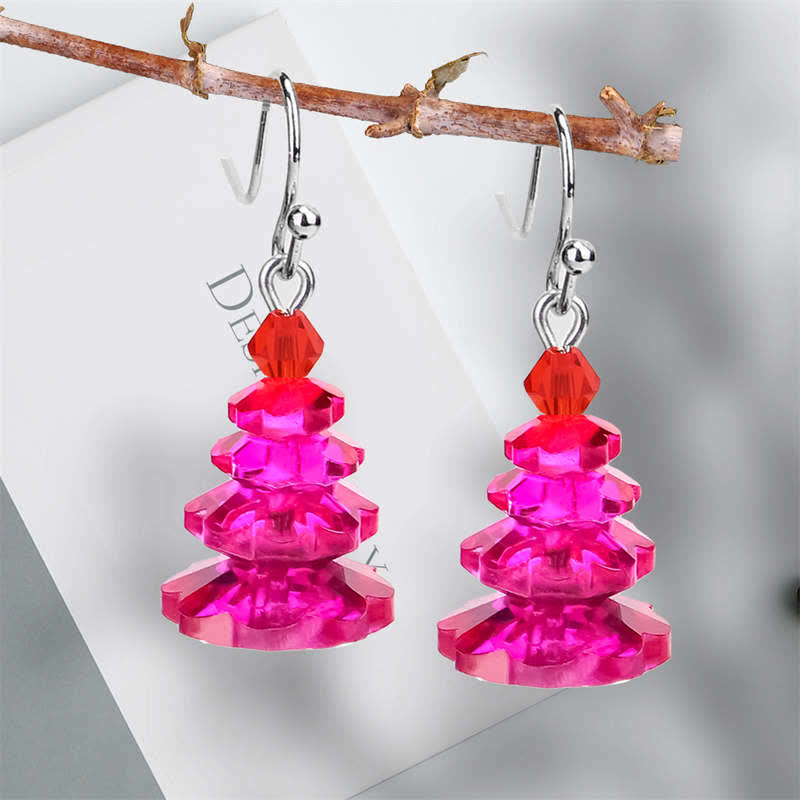 Nimara Ritual Various Crystals Christmas Tree Amethyst Peace Healing Drop Earrings