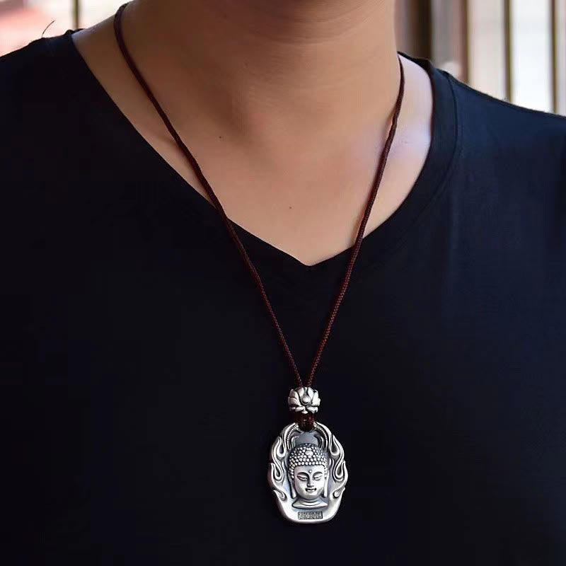Nimara Ritual Chinese Zodiac Natal Buddha Om Mani Padme Hum Lotus Compassion Necklace Pendant