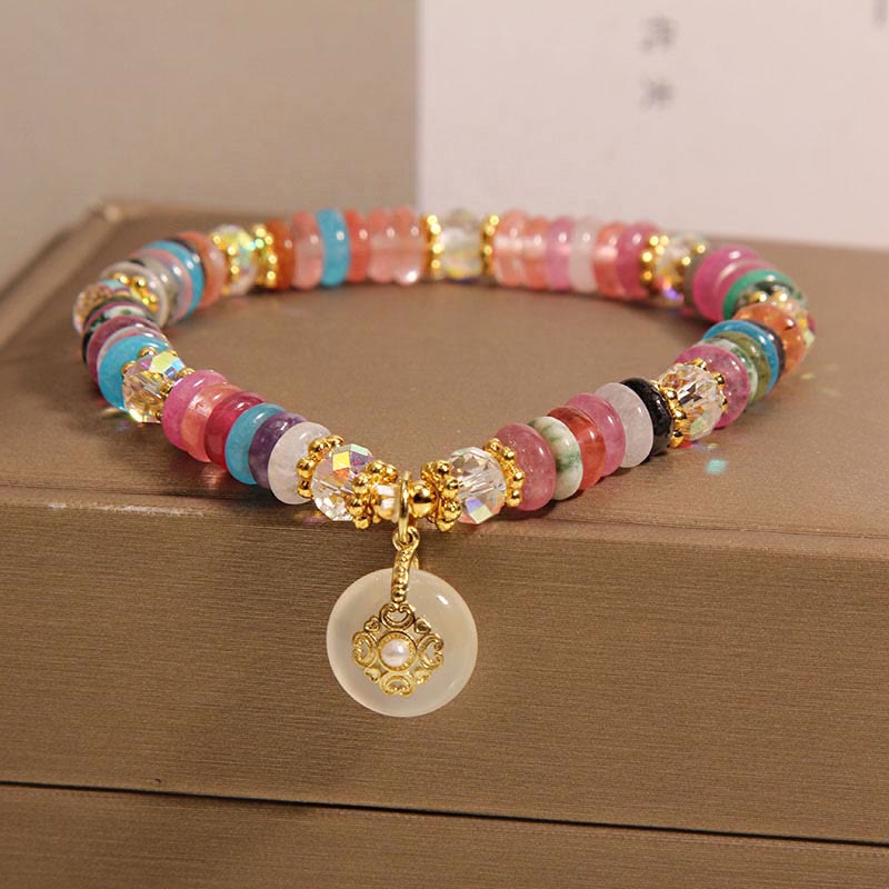 Nimara Ritual Various Crystal Peace Buckle Auspicious Bracelet