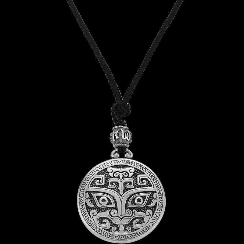 Nimara Ritual Lucky FengShui Mythological Creature Taotie Wealth Necklace Pendant