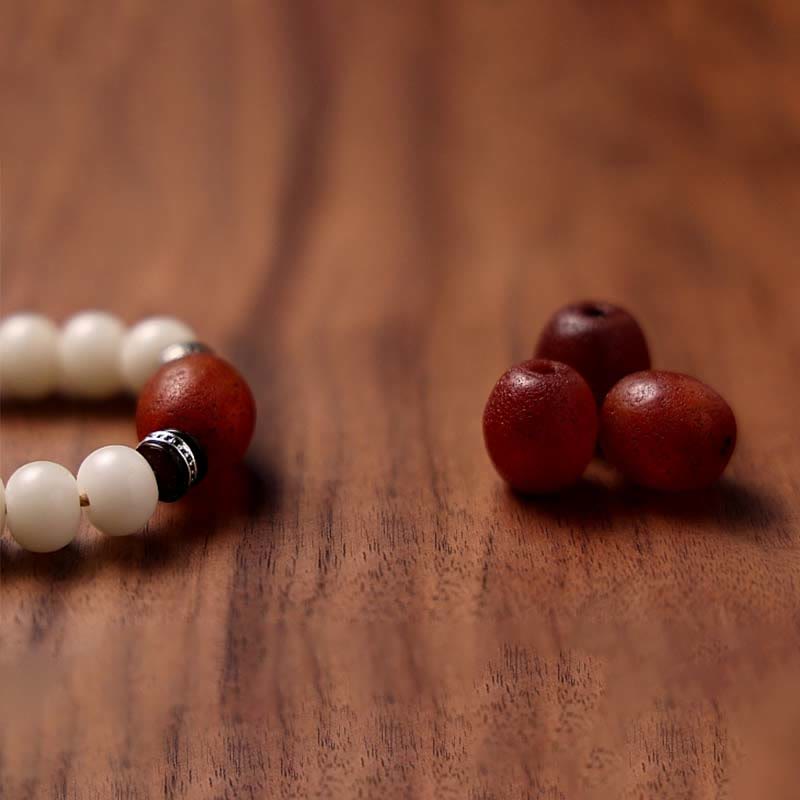 Nimara Ritual Tibet 108 Mala Beads Bodhi Seed Bagua Vajra Dzi Bead Gray Agate Wealth Bracelet