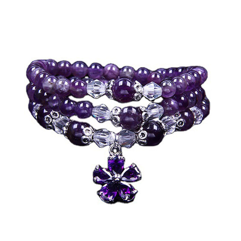 Nimara Ritual Tibetan Amethyst Blessing Bracelet