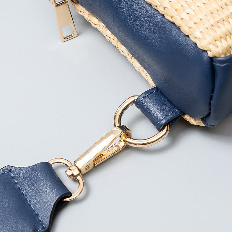 Nimara Ritual Small Geometry Straw Woven Crossbody Bag Shoulder Bag