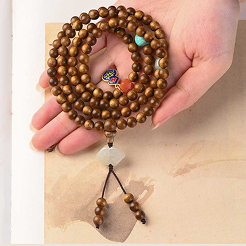 Nimara Ritual Tibetan Rosewood Protection Calm Bracelet Mala
