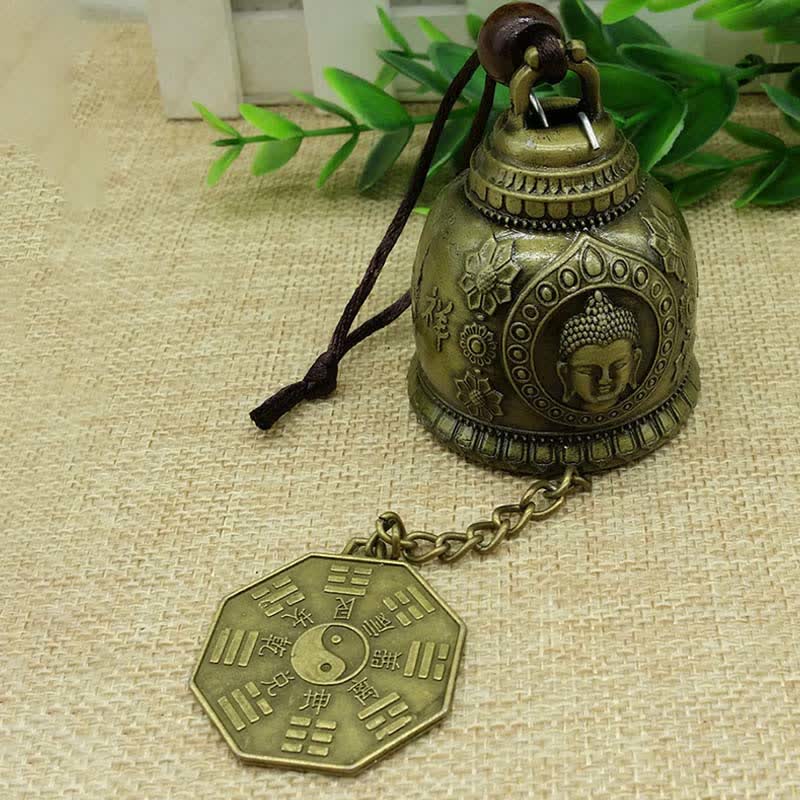 Nimara Ritual Feng Shui Buddha Koi Fish Dragon Elephant Wind Chime Bell Luck Wall Hanging Decoration
