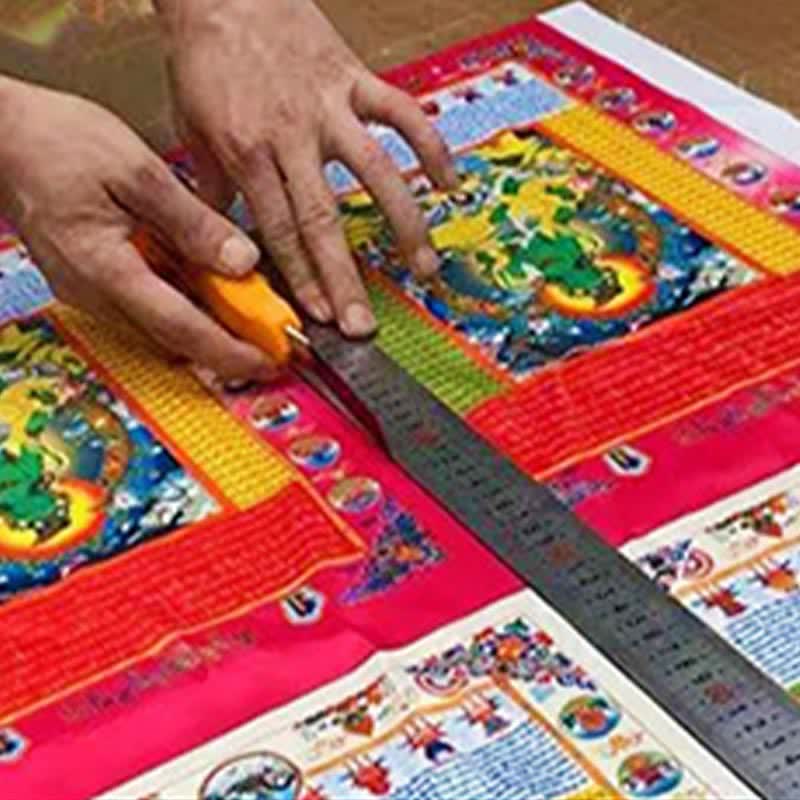 Nimara Ritual Tibetan 10 Colors Windhorse Buddha Healing Auspicious Outdoor Prayer Flag
